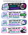 Don’t Piss Me Off: Road Rage, But Make It Branded — Printable Sticker Pack